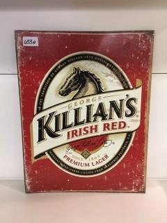 George Killian's Irish Red Tin Sign, 16" x 12-1/2".