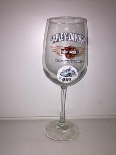 Harley Davidson Wine Glass.