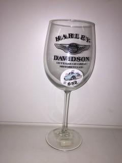 Harley Davidson Wine Glass.