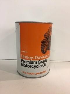 1 Quart of Harley Davidson Premium Grade Motorcycle Oil.