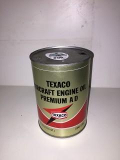 1 Quart Texaco Aircraft Engine Oil Can, Empty.