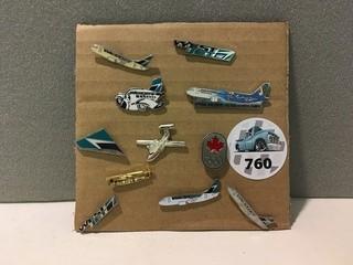 (11) Assorted WestJet Pins.