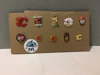 (10) Calgary Flames Pins.