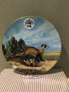 "The Black Footed Ferret" Collector's Plate.