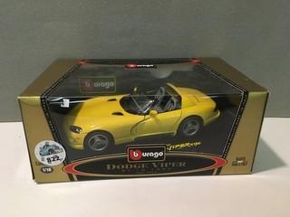 Burago 1993 Dodge Viper RT/10 Diecast Model, 1:18 Scale.