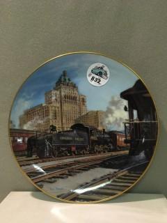 "In The Shadows Of Giants" Steam On The CPR Collector's Plate.