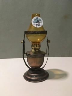 Oil Lamp, 8-1/2"H.