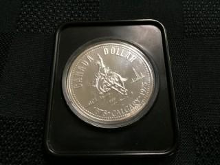 1875-1975 Calgary Canadian Silver Dollar.