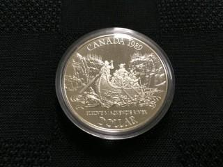 1989 Fleuve MacKenzie Canadian Silver Dollar.