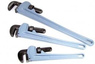 New 3 Piece Aluminum Pipe Wrench Set (14, 18 & 24")