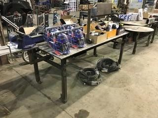 48" X 96" Steel Shop Built Table **VISE NOT INCLUDED**