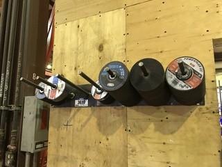 Lot of Disc Rack and Asst. Grinding Discs