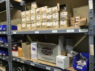 Contents of (1) Section of Parts Shelving Including Asst. Filters, Filter Elements, Cab & Cargo Heater etc.