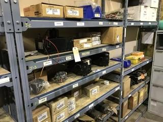 Contents of (4) Shelves of Parts Shelving Including Asst. Chelsea PTO Parts, Hydraulic Motors, Gear Pumps, Couplings etc.