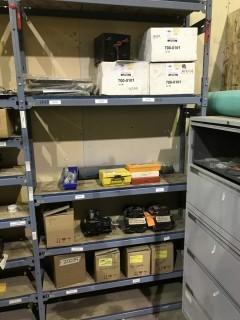 Contents of (1) Section of Parts Shelving Including Asst. Hydraulic Motors, Cab Heaters, etc.
