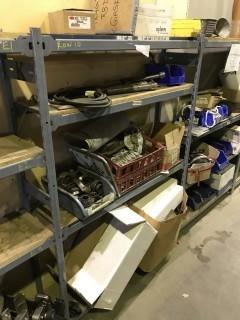 Contents of (8) Sections of Parts Shelving Including Asst. Elbows, Nipples, Electrical Components, Reels, etc.