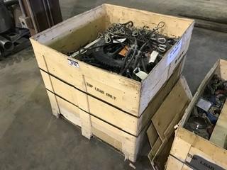 Crate of Asst. Safety Cables, Ring Gear, Bearings, etc.