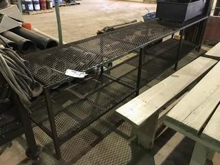 24" X 120" Shop Built Mesh Shelf