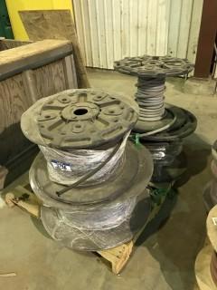 Pallet of Asst. Spools of Hose, Wire, etc.