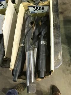 Lot of (4) Taper Shank Drill Bits