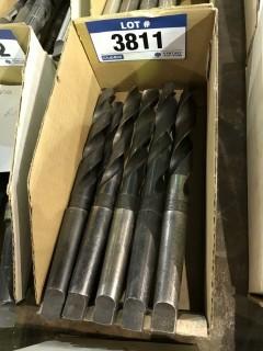 Lot of (6) Taper Shank Drill Bits