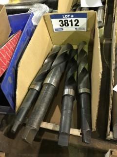 Lot of (4) Taper Shank Drill Bits