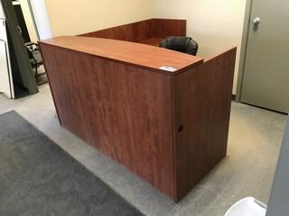 L-Shaped Reception Desk w/ Task Chair