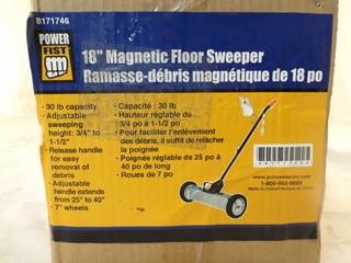 New Power Fist 18" Magnetic Floor Sweeper 30lb.