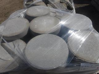 Pallet of 12" x 2" Round Stepping Stones