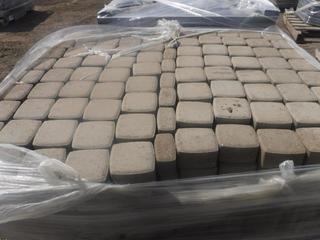 Pallet of Desert Buff Circle Cobble Stone