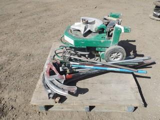 Greenlee Electric Textron Pipe Bender w/ Assorted Sizes of Manual Pipe Benders