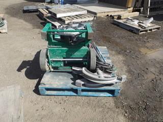 Greenlee Electric Textron Pipe Bender w/ Assorted Sizes of Manual Pipe Benders