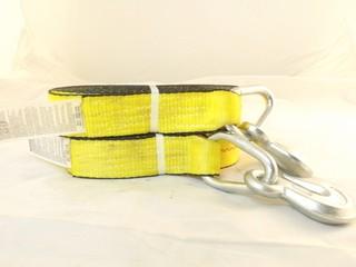 Qty of (2) 2" Cargo Straps w/ 3/8" Hooks