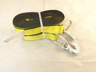 Qty of (2) 2" Cargo Straps w/ 3/8" Hooks