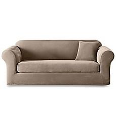 SURE FIT(R) STRETCH STERLING 2-PIECE SOFA SLIPCOVER IN TAUPE                                        
