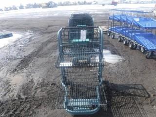 Black & Grey Cart w/Metal Basket