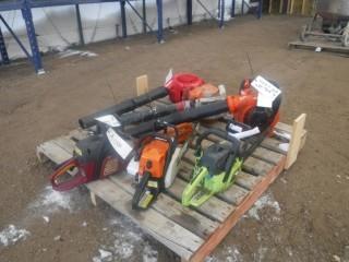 Qty of (3) Handheld Blowers & (3) Chainsaws