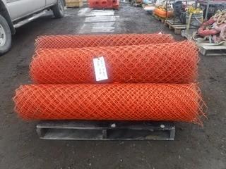 Qty of (5) Rolls 4' Snow Fence