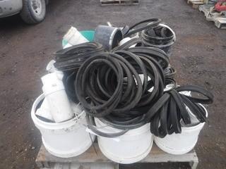 Lot of Assorted Rubber Seals, Plastic Pipe Sleeves, Etc.