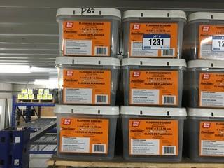 Pallet of (20) Cases of 8"x 1 1/4" Flooring Screws (3000 Pcs/Case)