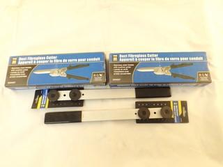 Qty of (2) New Stainless Steel Duct/Fiberglass Cutters & (2) Duct Stretchers