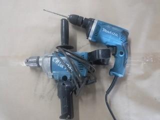 Lot of Makita Hammer Drill & 1/2" Drill