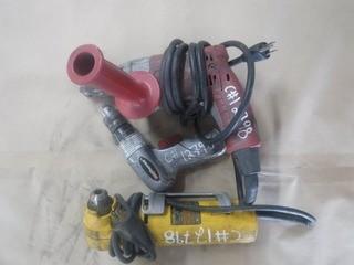 Lot of DeWalt Angle Drill, Coleman Power Air Drill, Milwaukee Drill