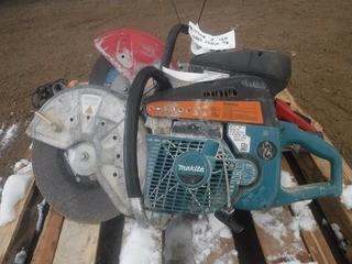 Lot of (2) Concrete Cutting Saws & Makita Hand Grinder