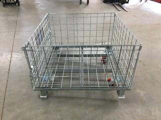 New 3' x 3' x 2' Wire Mesh Racks w/ Wheels, Nuts & Bolts