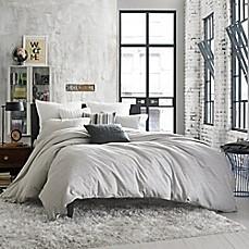 KENNETH COLE REACTION HOME ELEMENTS REVERSIBLE KING DUVET COVER IN GREY MIST                        