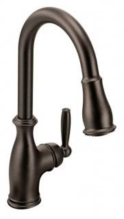 Moen Brantford Pull Down Single Handle Kitchen Faucet with Reflex System - Bronze (MOE7602_9328298)