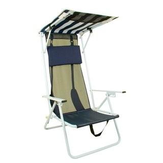 Bravo Sports Shade Folding Camping Chair - Blue / White (BSP1365)