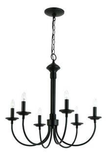 Laurel Foundry Modern Farmhouse Shaylee 6-Light Candle-Style Chandelier - Blk (LFMF1606_22817756)