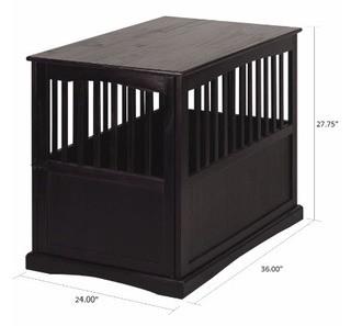 Casual Home 711-33 Pet Crate End Table - Large - Black - 27.75" 